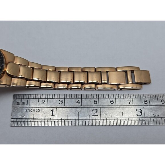 Bronzo Italia Womens Rose Gold Bracelet Watch MOP Dial Crystal Bezel New Battery - Picture 8 of 10